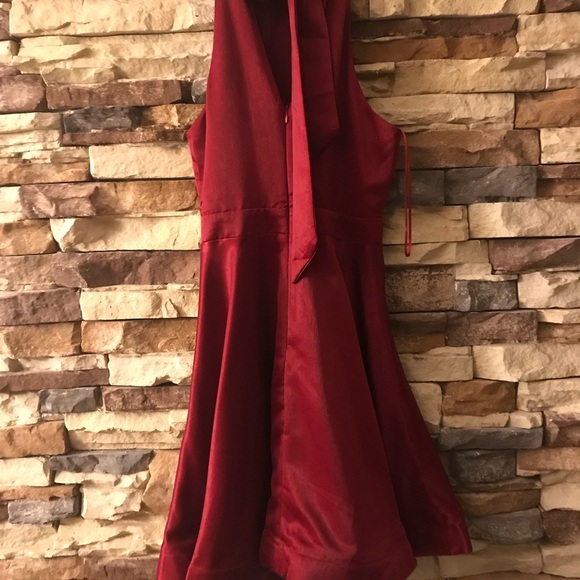 Akira Red Velvet Mini Dress - Picture 5 of 5